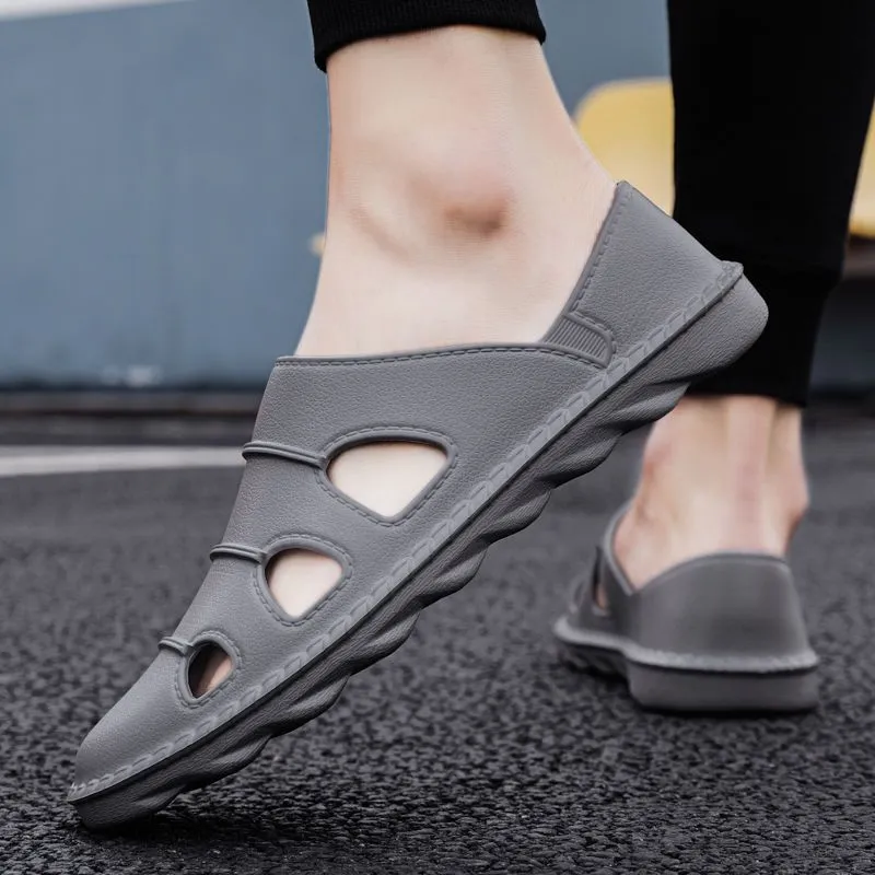 INSTOCK-Slippers for men non-slip beach sandals soft bottom