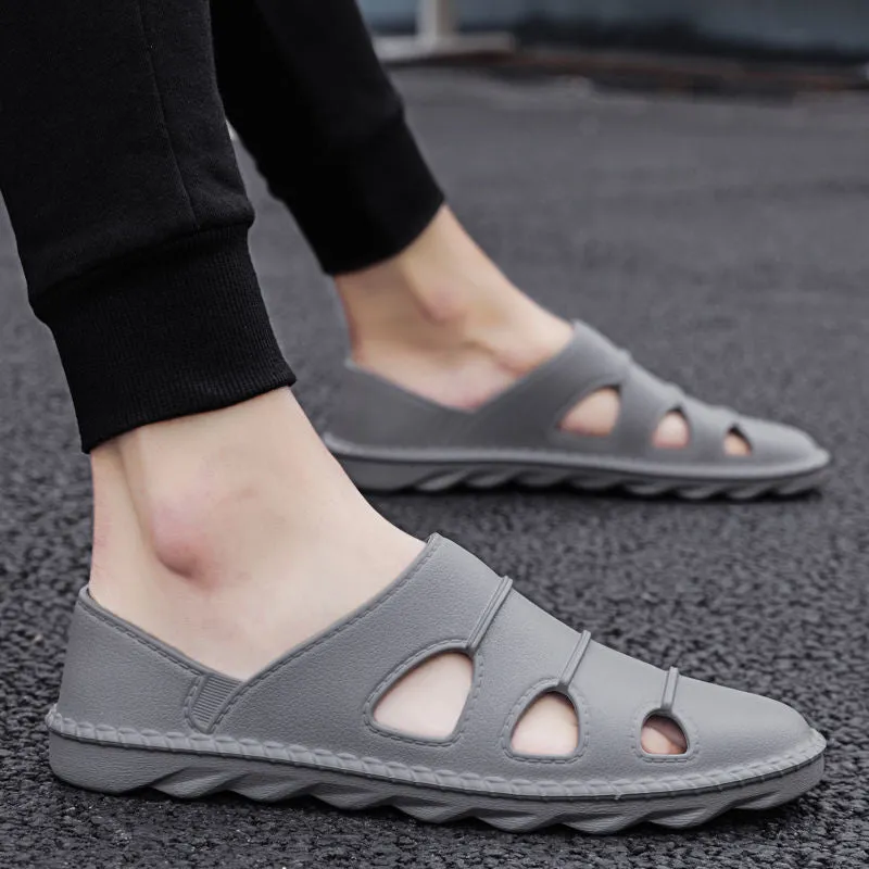 INSTOCK-Slippers for men non-slip beach sandals soft bottom