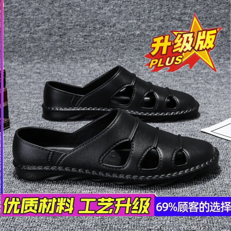 INSTOCK-Slippers for men non-slip beach sandals soft bottom