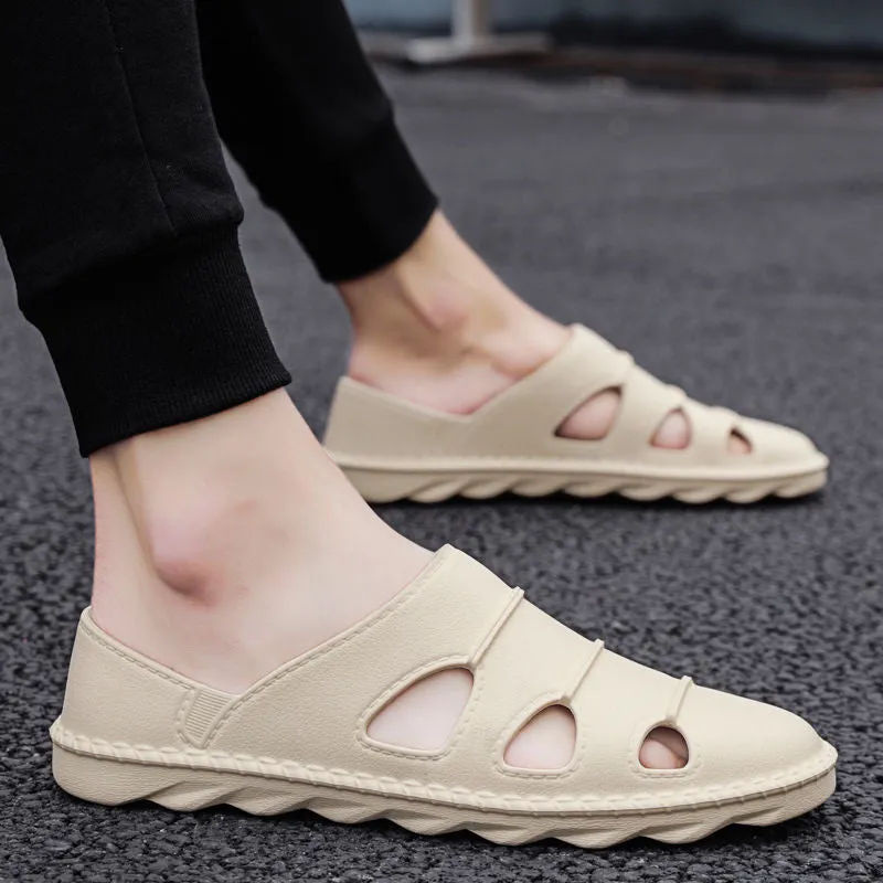 INSTOCK-Slippers for men non-slip beach sandals soft bottom