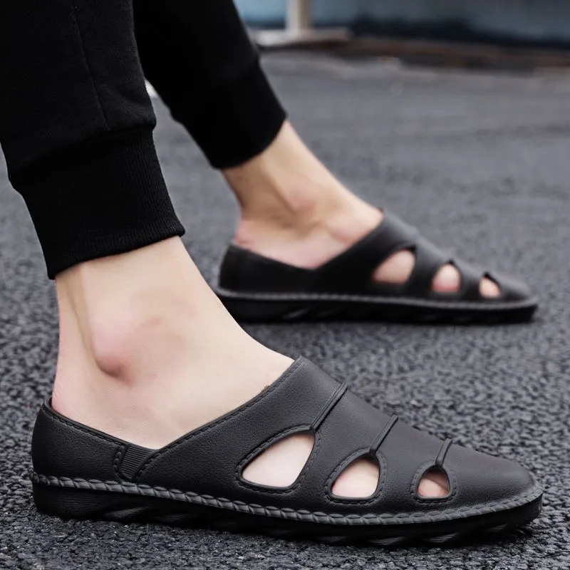 INSTOCK-Slippers for men non-slip beach sandals soft bottom