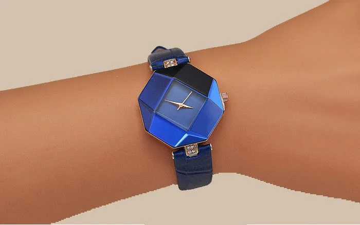 Jewel Gem Geometry Quartz Wristwatches
