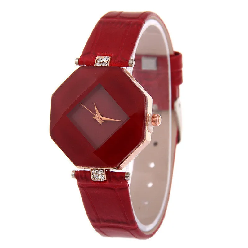 Jewel Gem Geometry Quartz Wristwatches