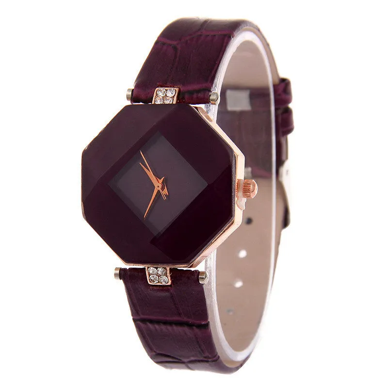 Jewel Gem Geometry Quartz Wristwatches