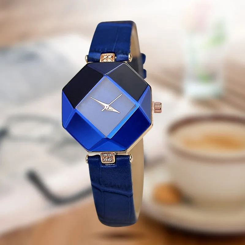 Jewel Gem Geometry Quartz Wristwatches