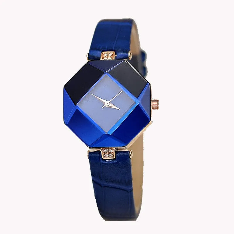 Jewel Gem Geometry Quartz Wristwatches