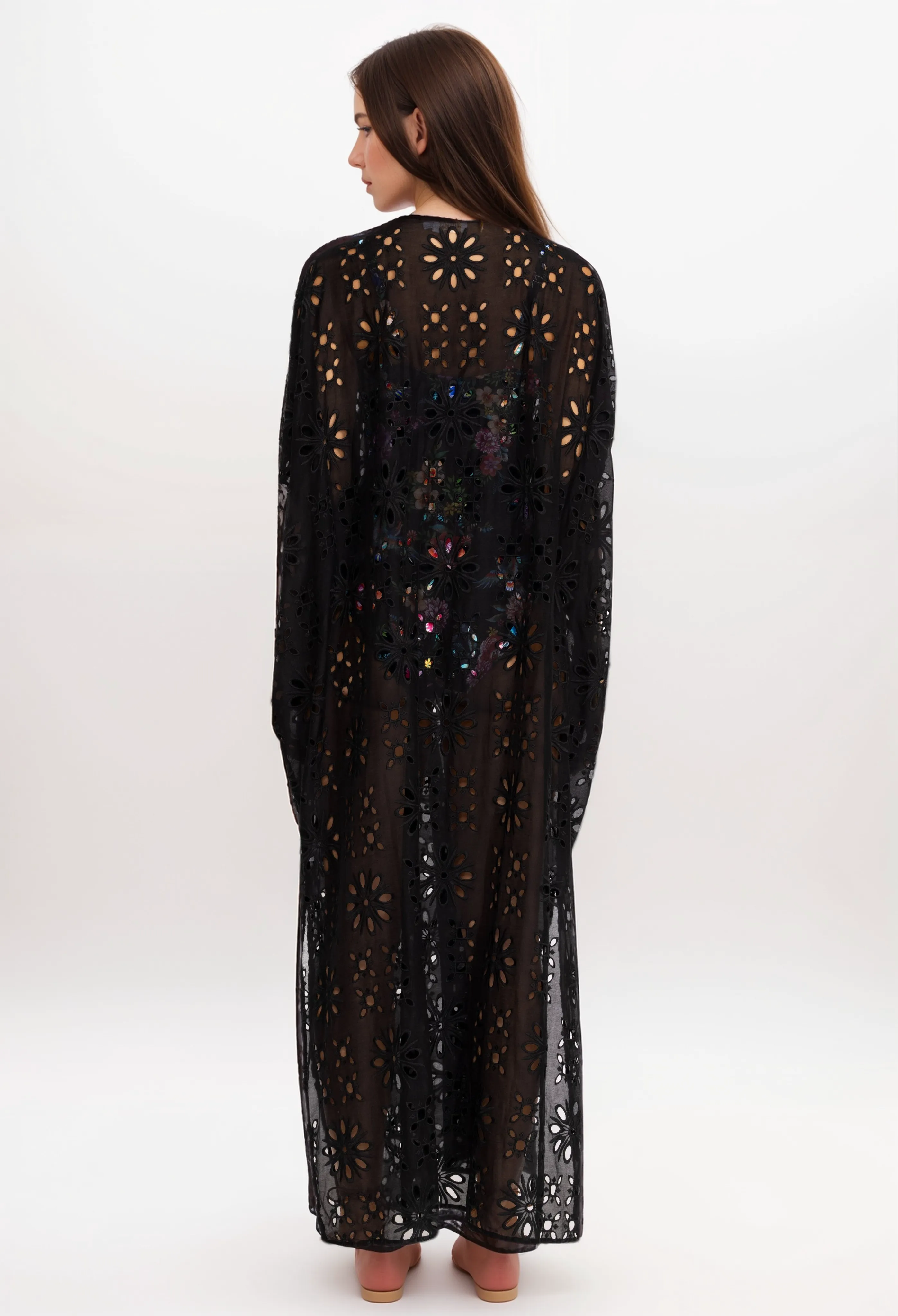 Johnny Was Lace Up Maxi Kaftan Dress CSW3324-J