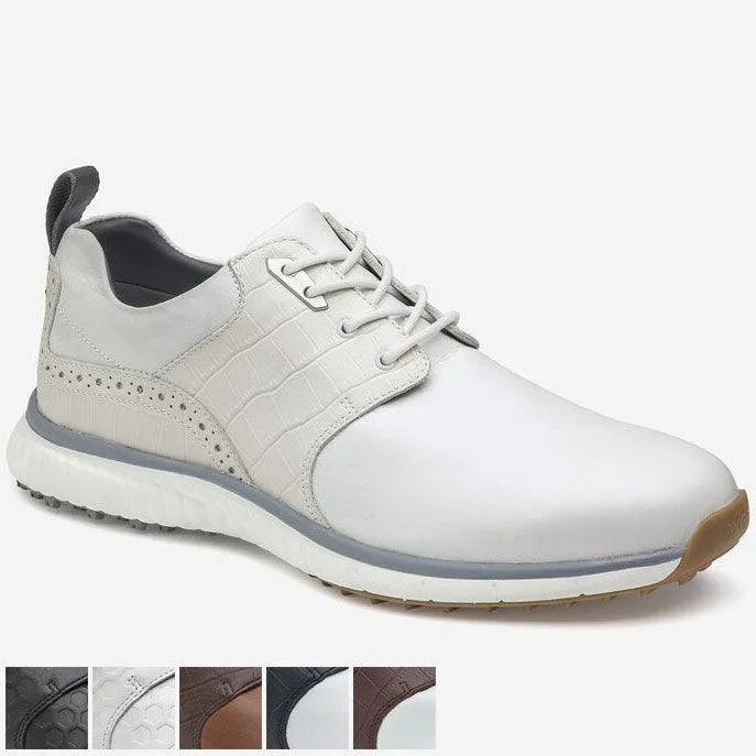Johnston and Murphy XC4 H2-Luxe Hybrid Saddle Golf Shoes 8.5 Limited Edition White/Navy Croc M/W