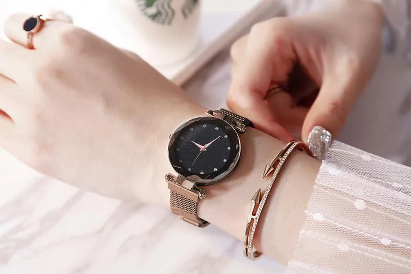 Jollynova - Magnet Starry Sky Women Quartz Watch