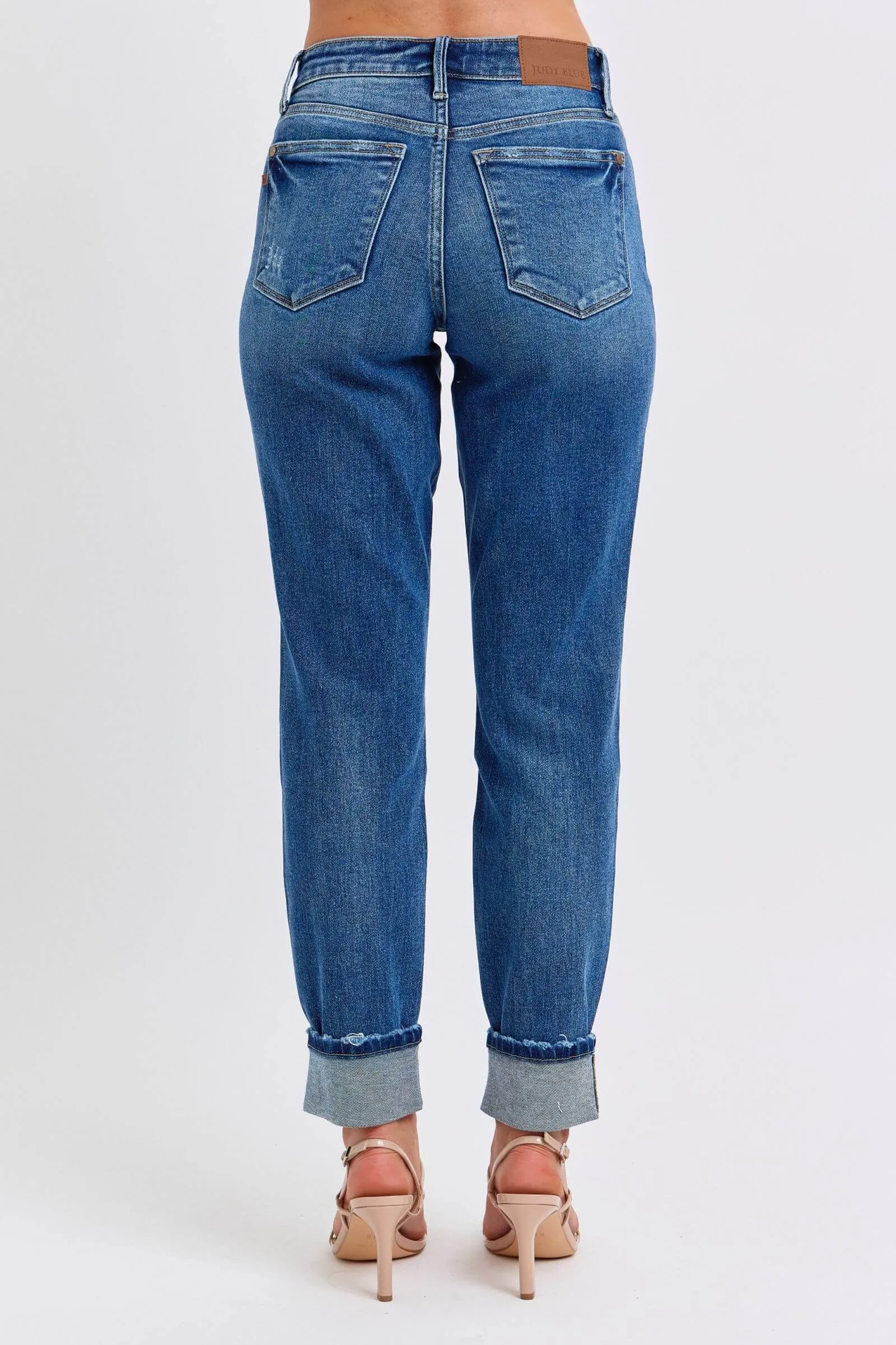 Judy Blue “Retro Revival” Mid Rise Cuffed Boyfriend Jeans