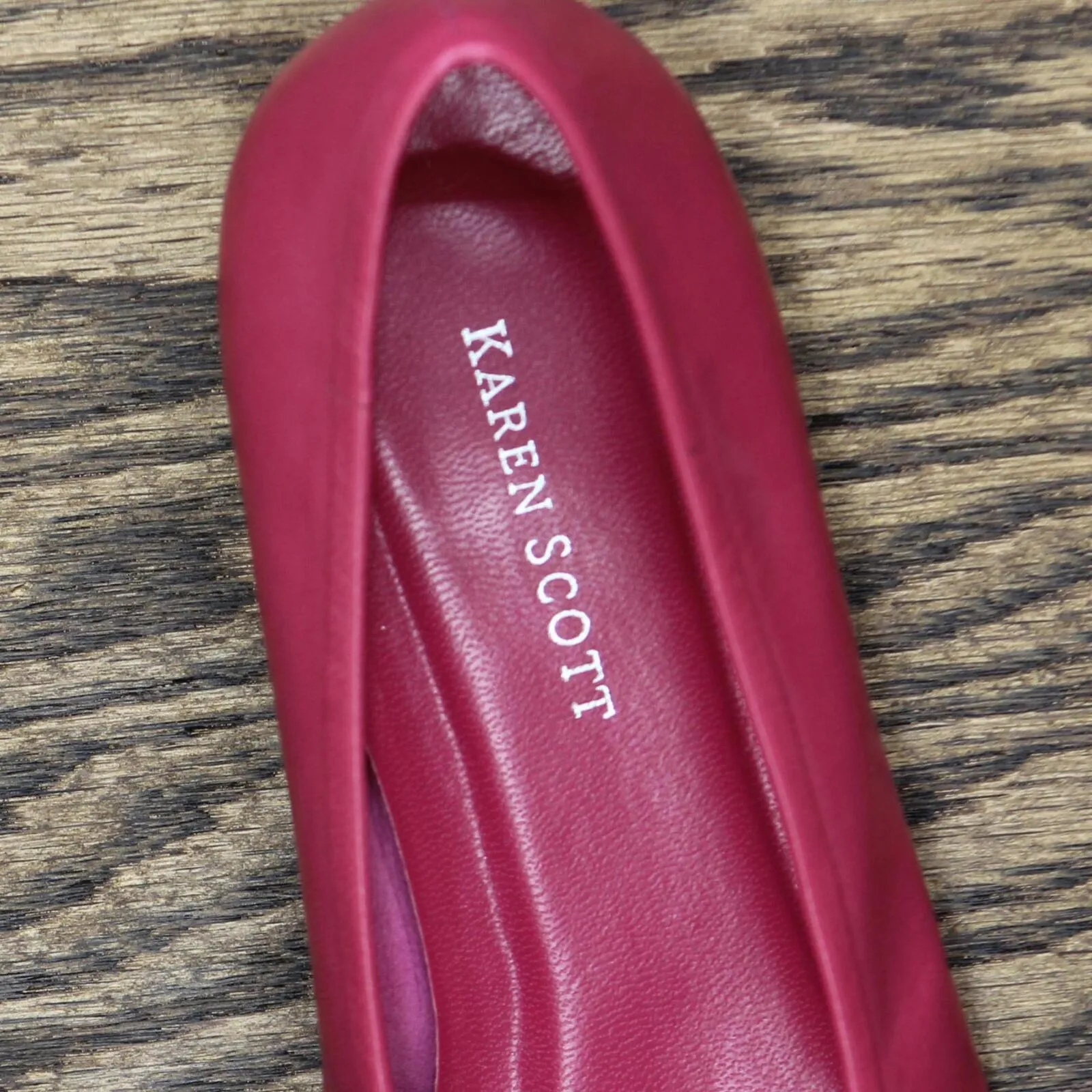 Karen Scott Womens Vintage Floral Leather Flats 1673e4fb8de0e6 Pink 6M