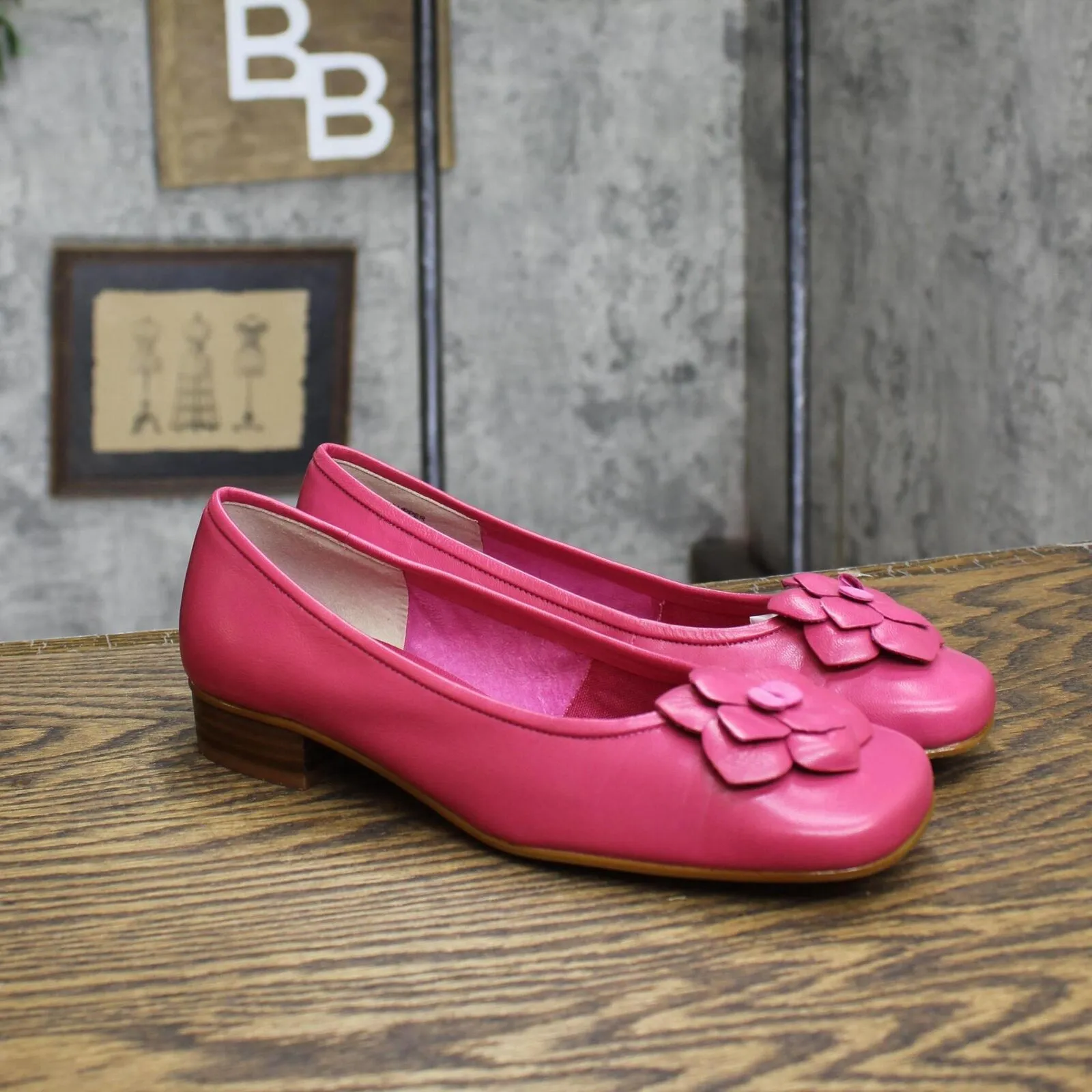 Karen Scott Womens Vintage Floral Leather Flats 1673e4fb8de0e6 Pink 6M