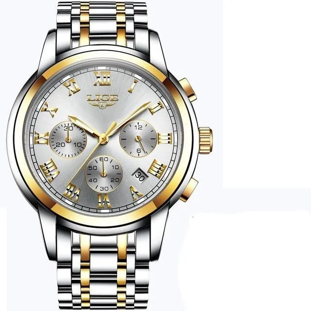 LG9810 - Sport Chronograph Waterproof Full Steel Quartz Watch