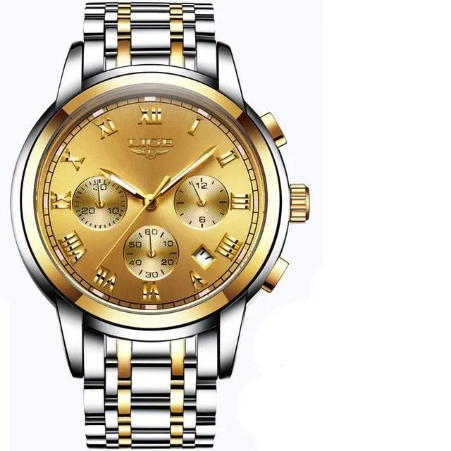 LG9810 - Sport Chronograph Waterproof Full Steel Quartz Watch