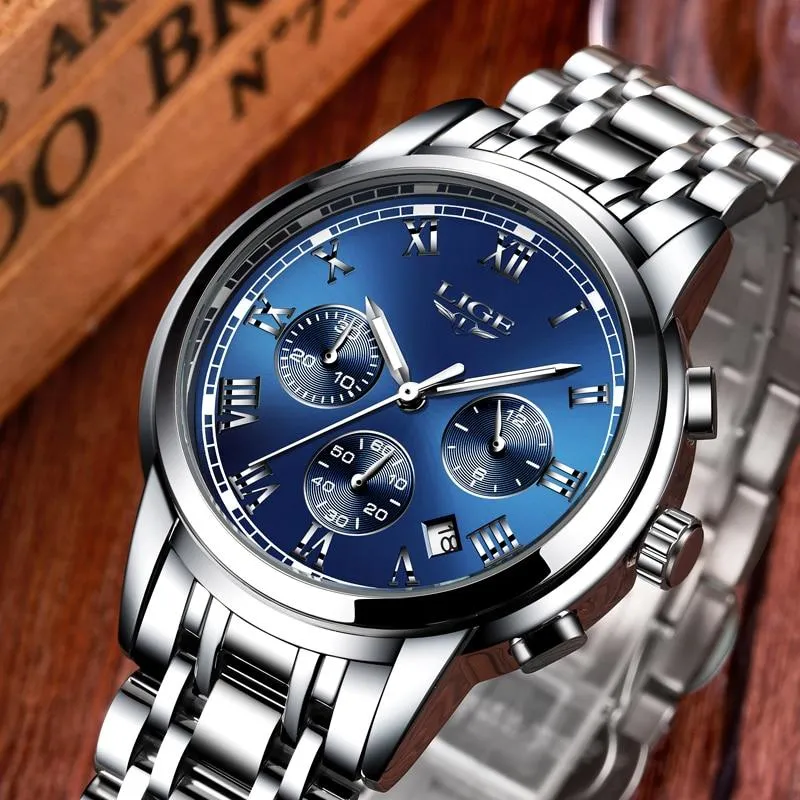 LG9810 - Sport Chronograph Waterproof Full Steel Quartz Watch