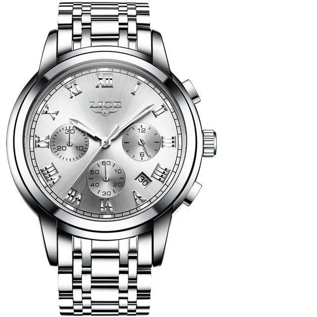 LG9810B - Sport Chronograph Waterproof Full Steel Quartz Watch