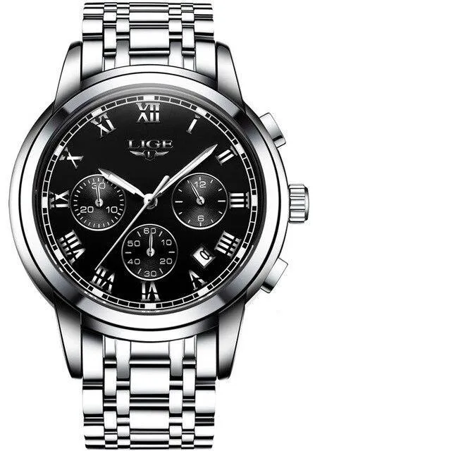 LG9810B - Sport Chronograph Waterproof Full Steel Quartz Watch