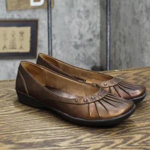 Lifestride Womens Vintage Studded Flats 1674187d848ab5 Bronze Brown 6M