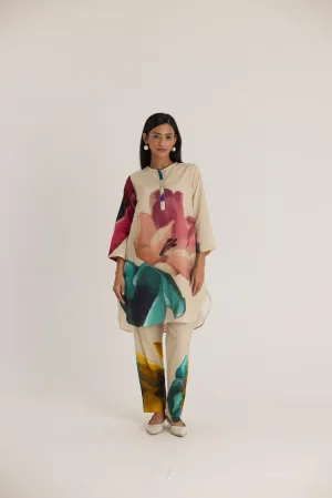 Lila Cotton Short Kurta Set