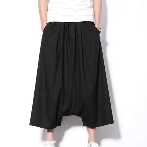 Linen Casual Baggy Wide Leg Pants