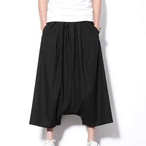 Linen Casual Baggy Wide Leg Pants