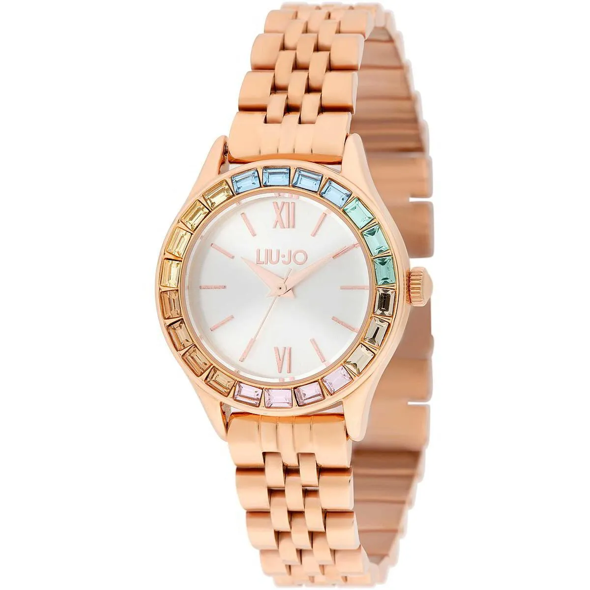 Liu Jo Casual Season watch 30mm silver quartz steel finish pvd gold pink tlj2195