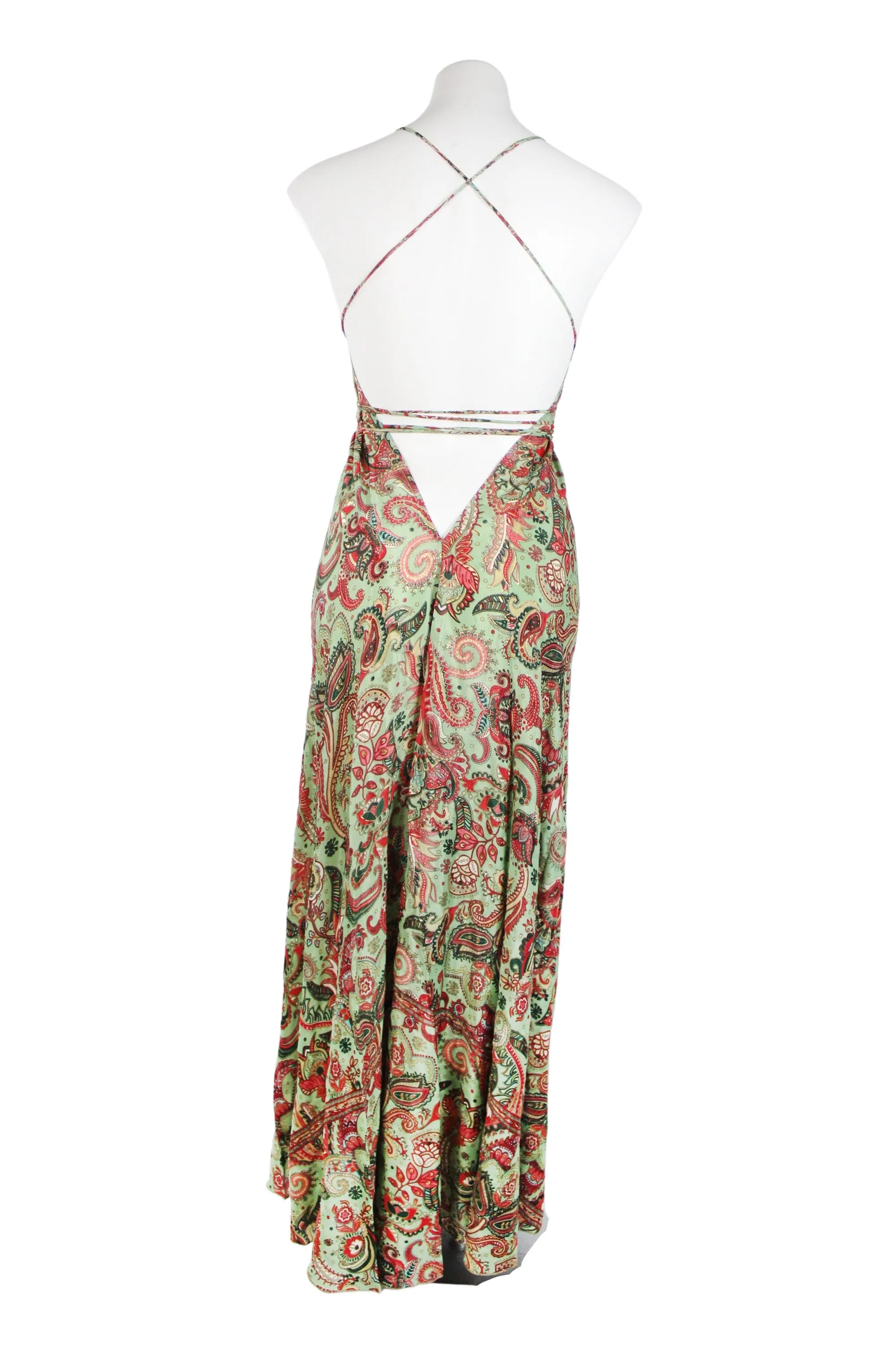 Long Boho Dress with Sexy Open Back/Hippie comfy dress/Bohemian maxi dress/Silk boho dress/