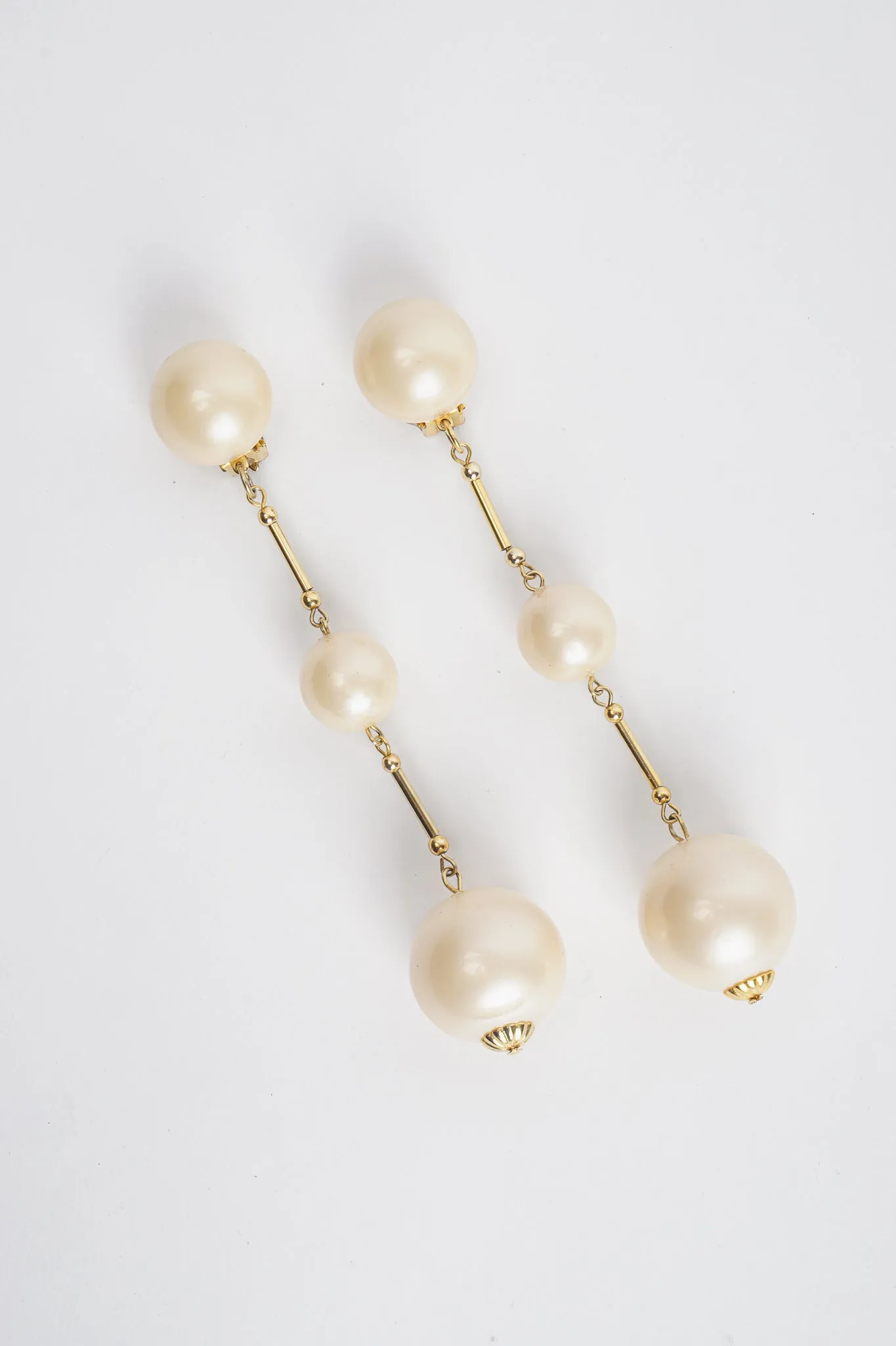 Long Pearl Drop Earrings