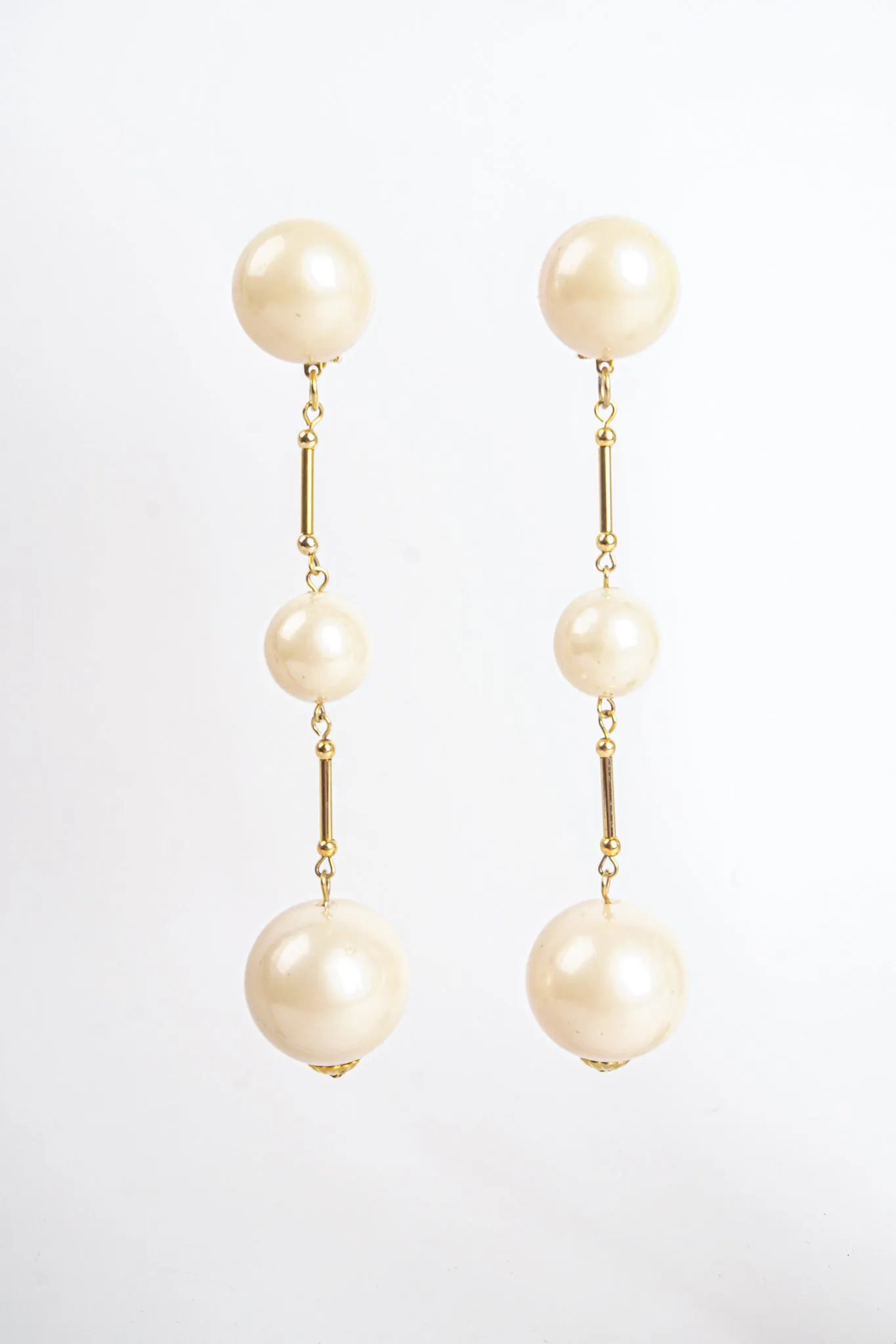 Long Pearl Drop Earrings