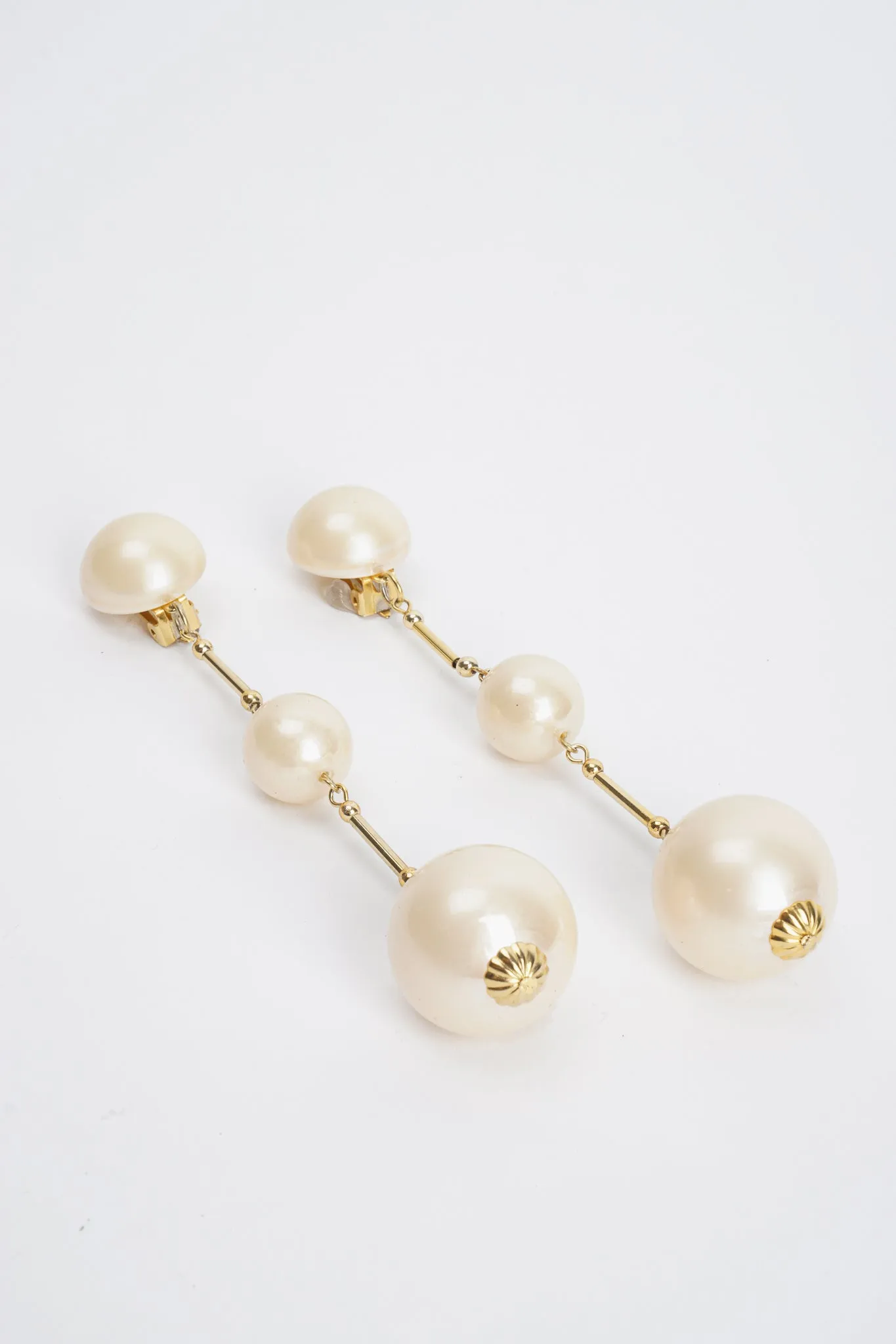 Long Pearl Drop Earrings