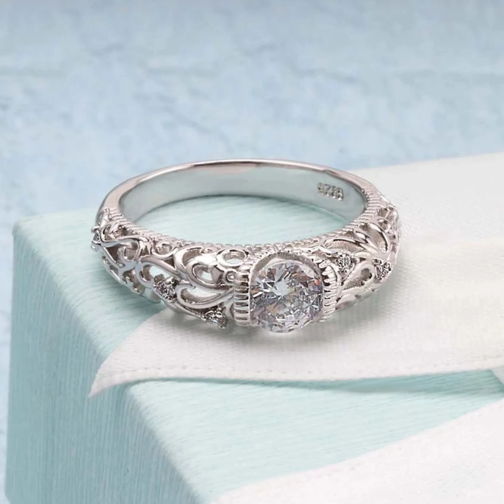 Lora Sterling Silver CZ Ring