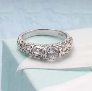 Lora Sterling Silver CZ Ring