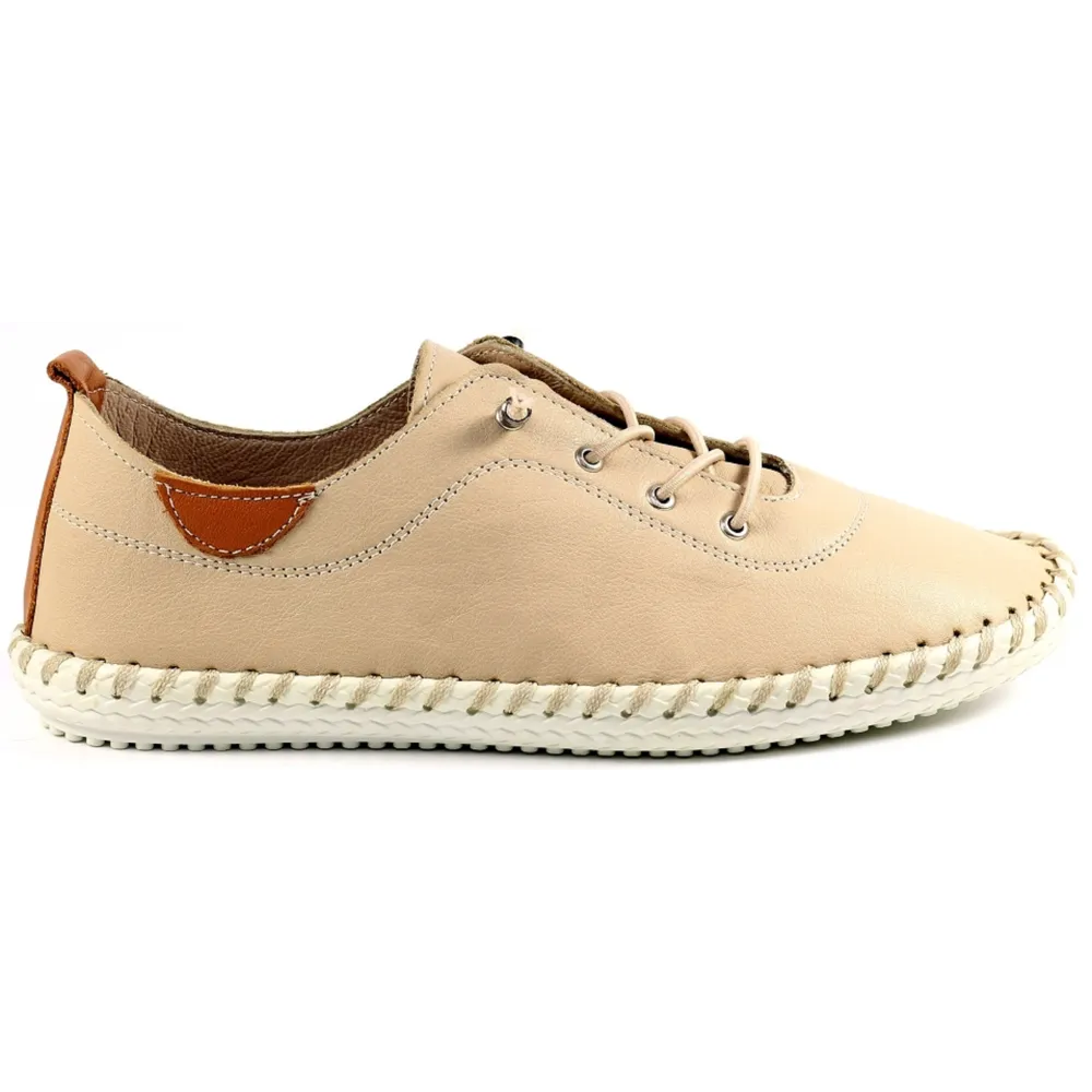 Lunar St Ives Beige Leather Shoes