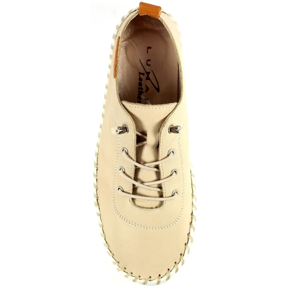 Lunar St Ives Beige Leather Shoes