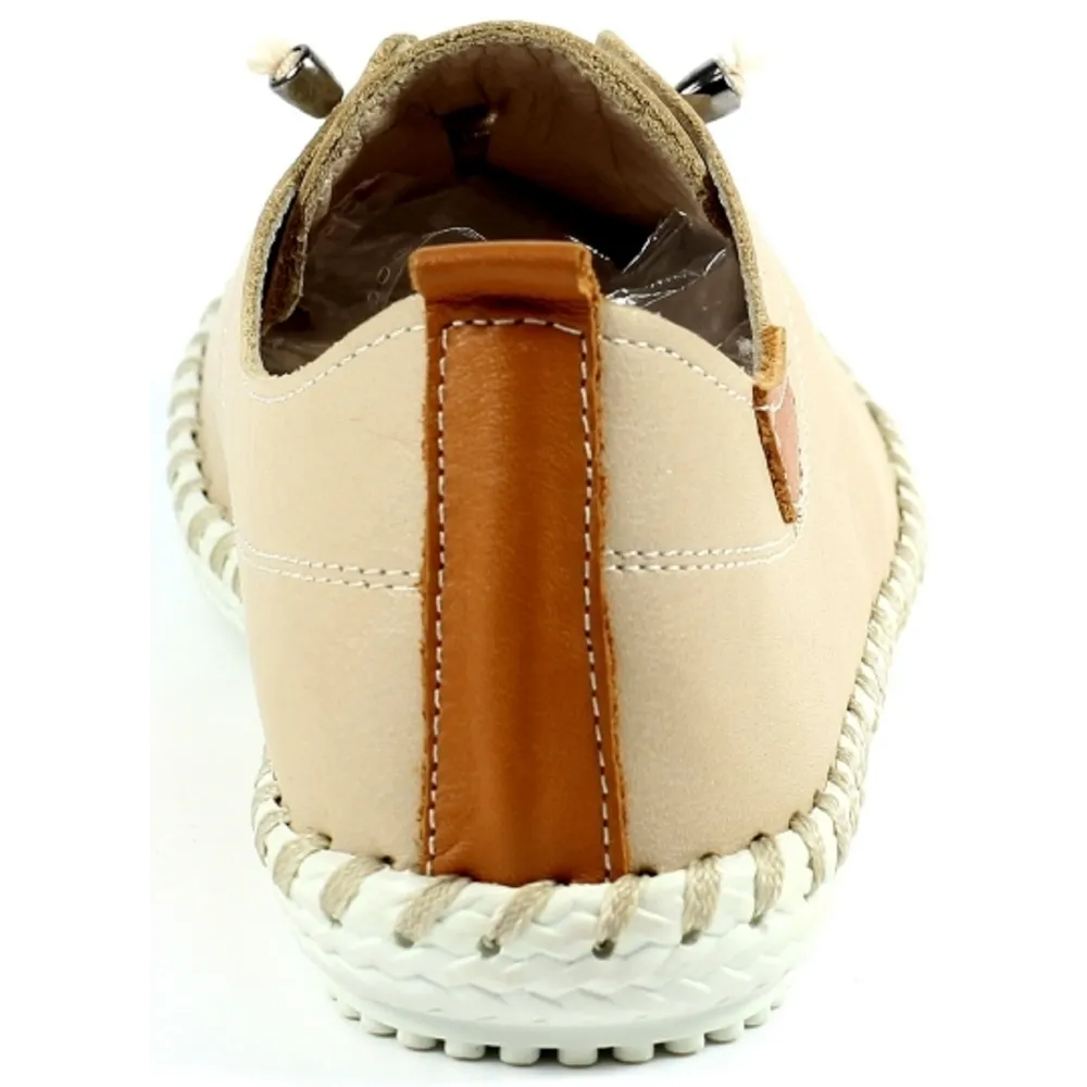 Lunar St Ives Beige Leather Shoes
