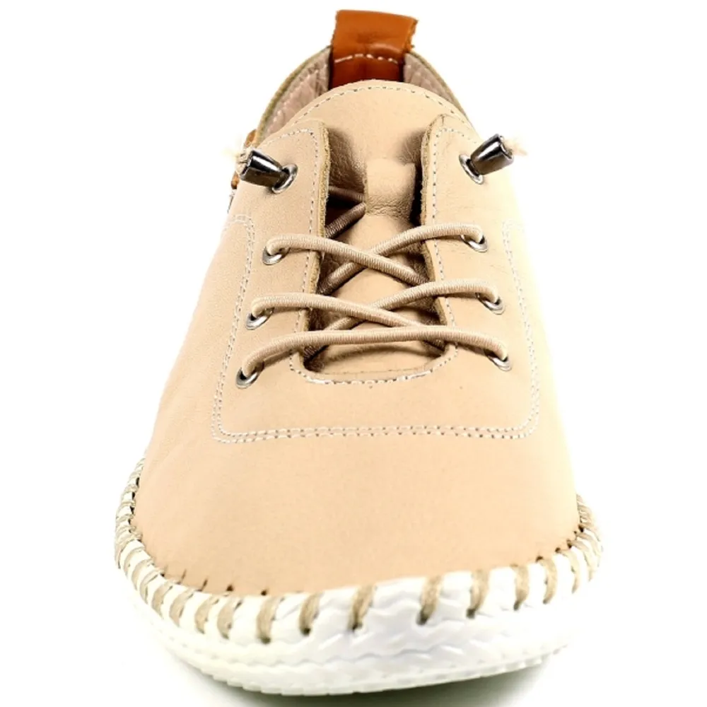Lunar St Ives Beige Leather Shoes