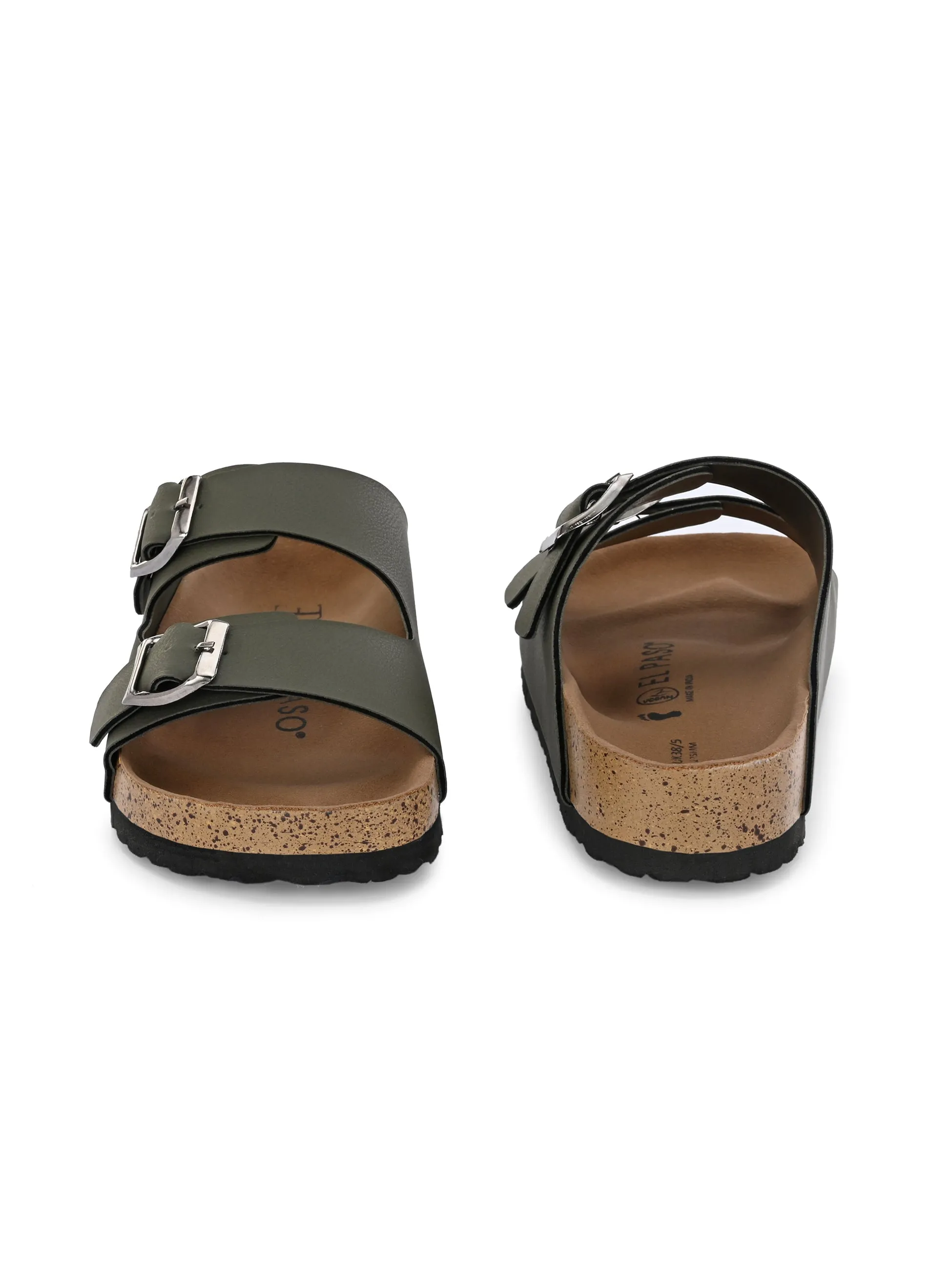 Luxurious Camel Leather Double-Strap Sandal For Women