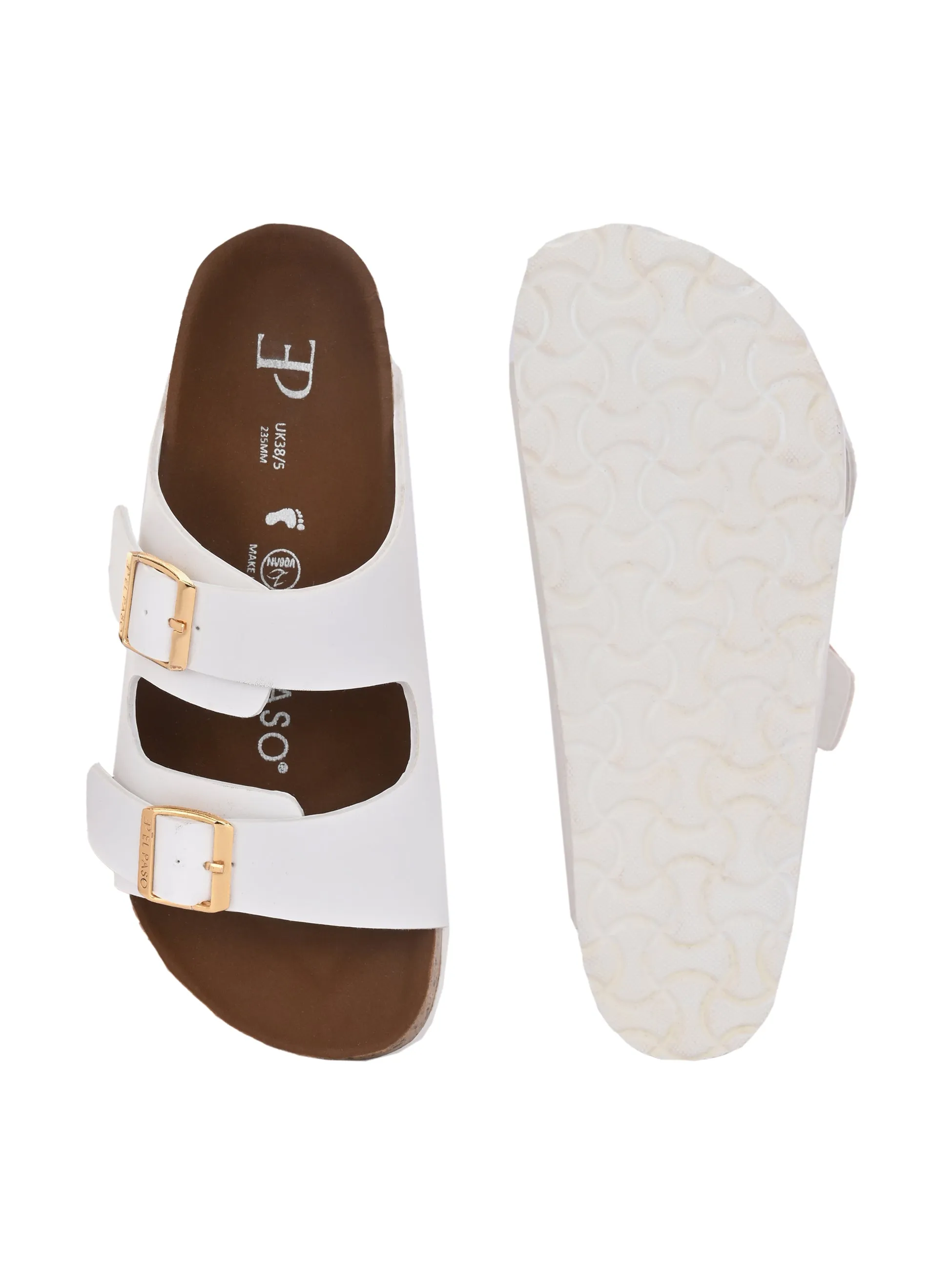 Luxurious Camel Leather Double-Strap Sandal For Women