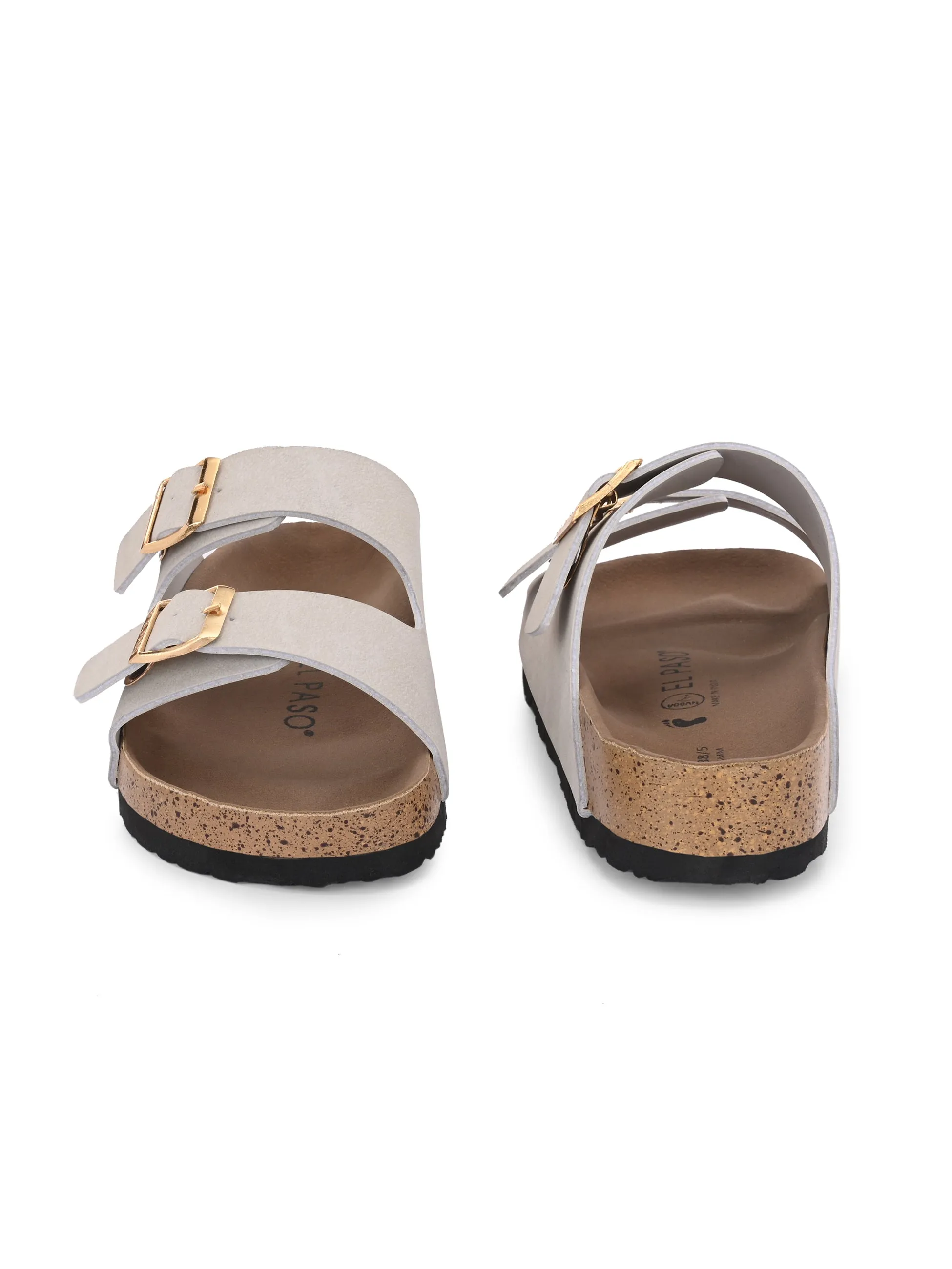 Luxurious Camel Leather Double-Strap Sandal For Women