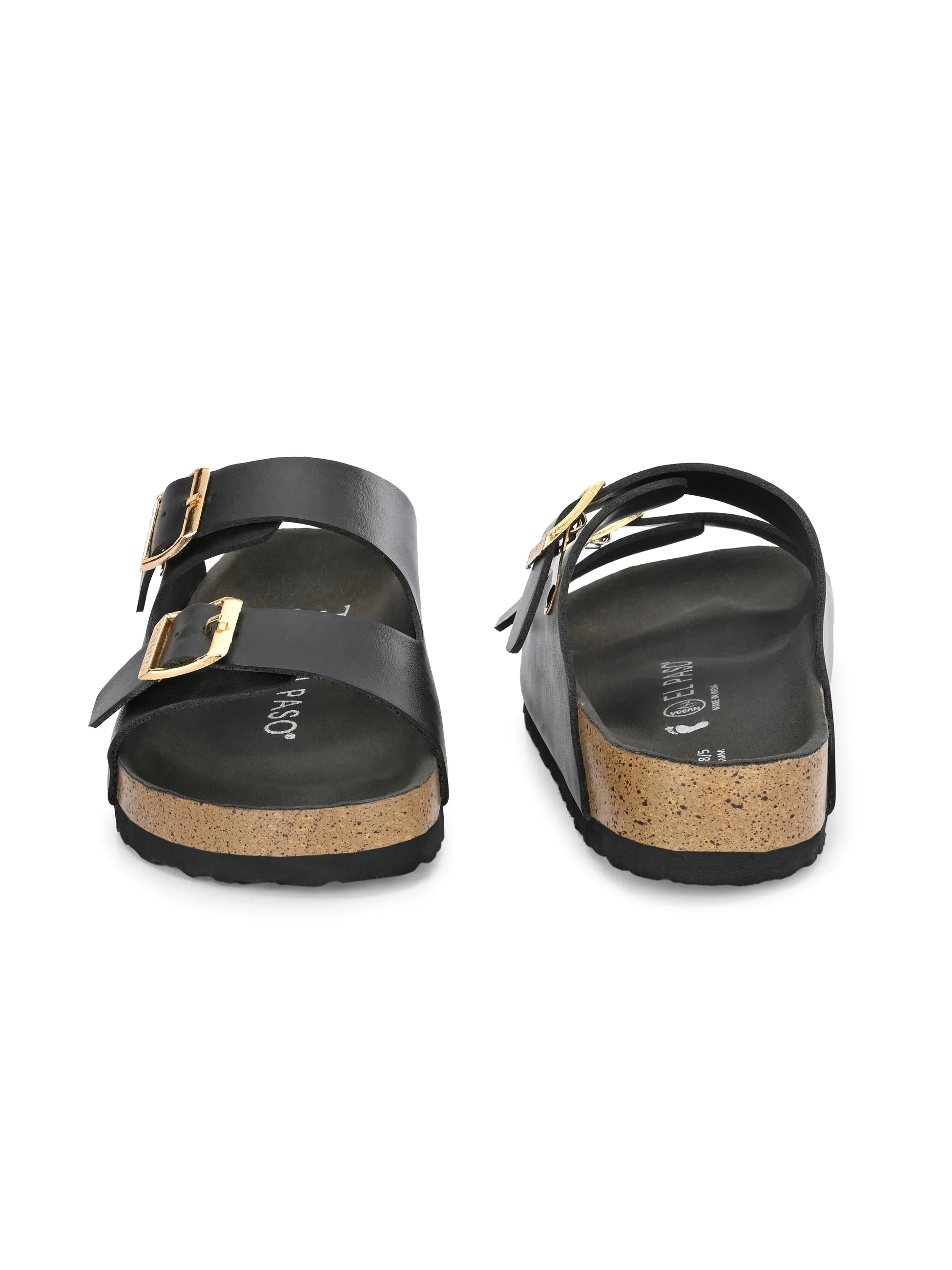 Luxurious Camel Leather Double-Strap Sandal For Women