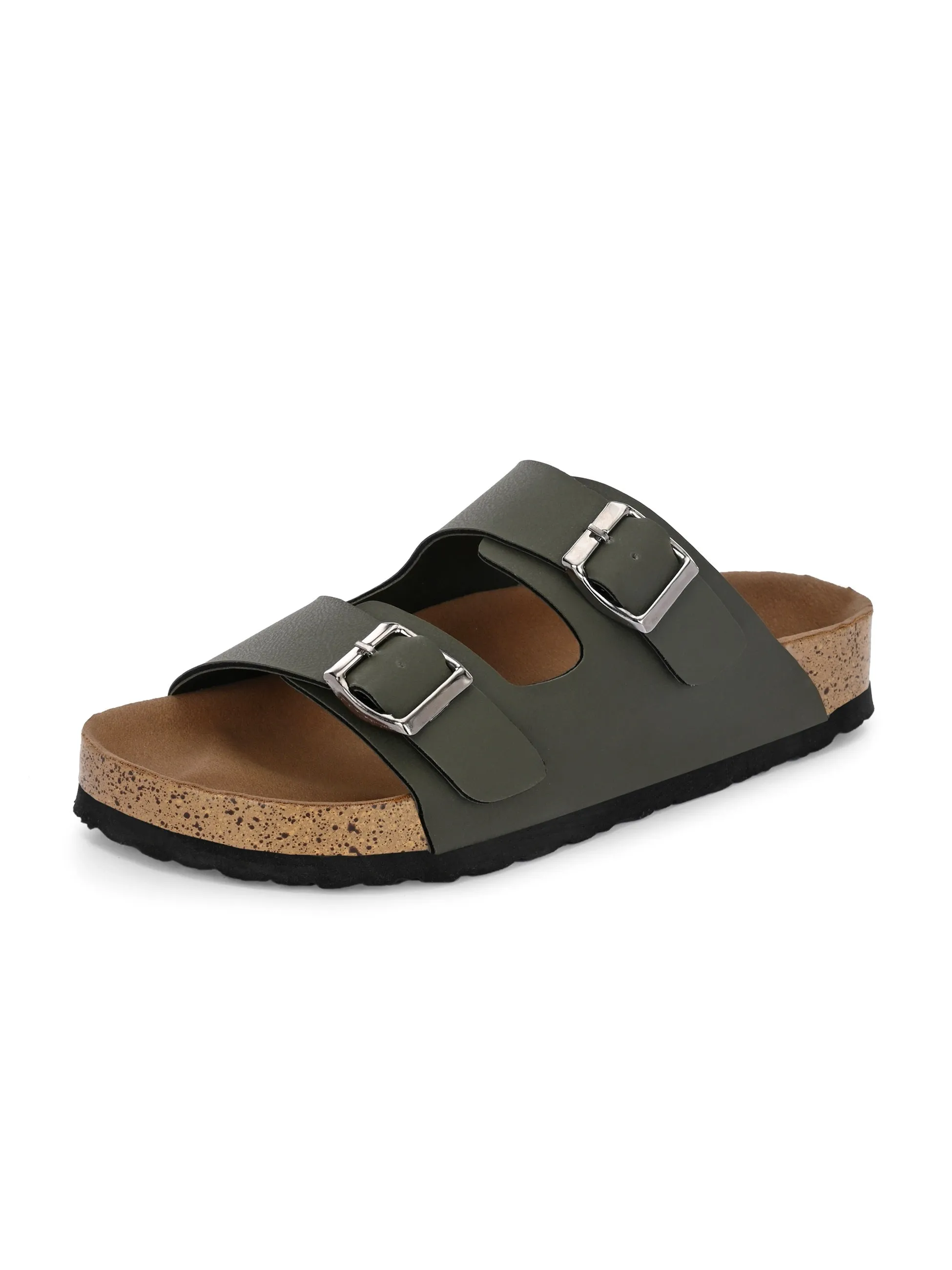 Luxurious Camel Leather Double-Strap Sandal For Women