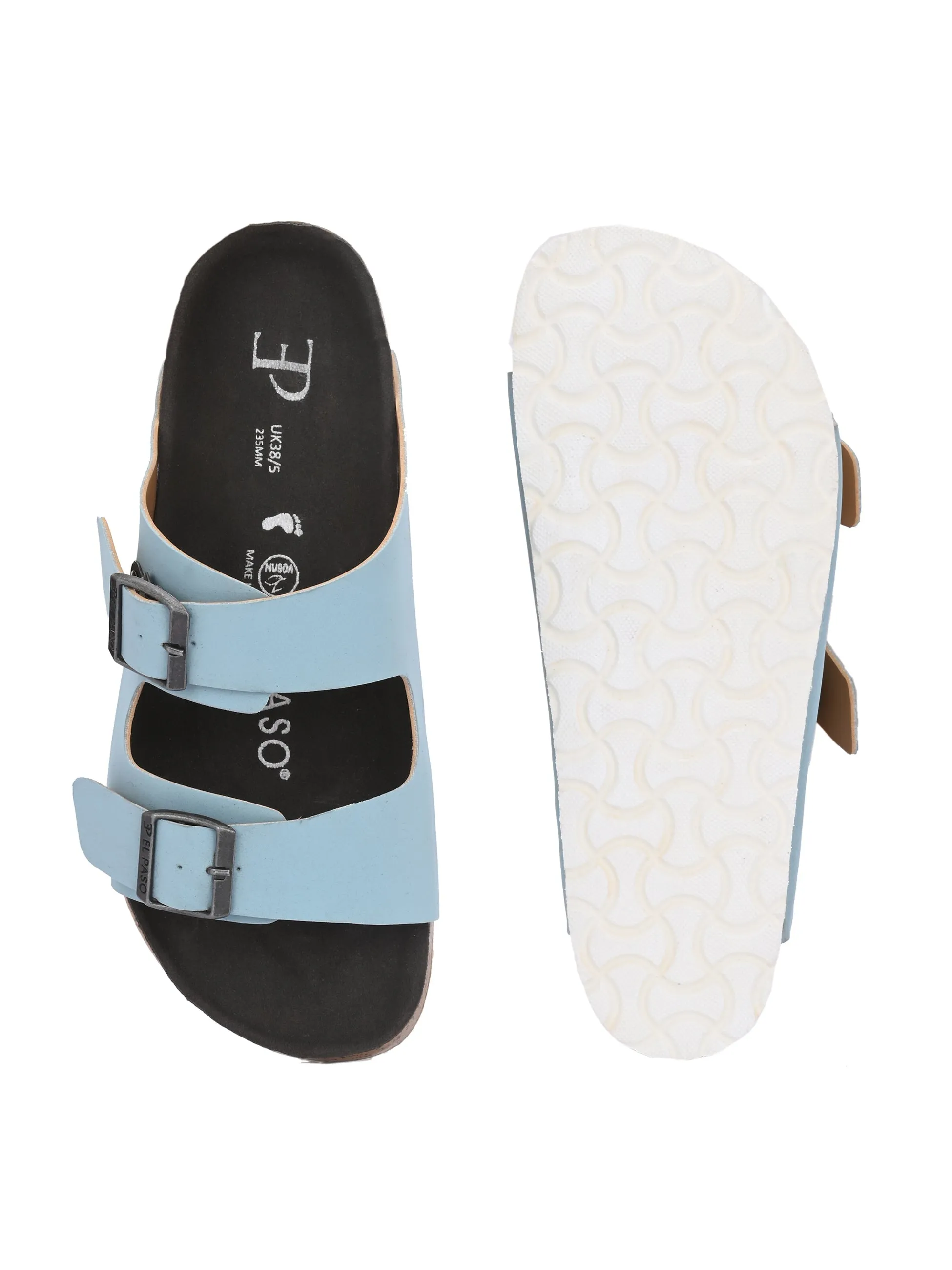 Luxurious Camel Leather Double-Strap Sandal For Women