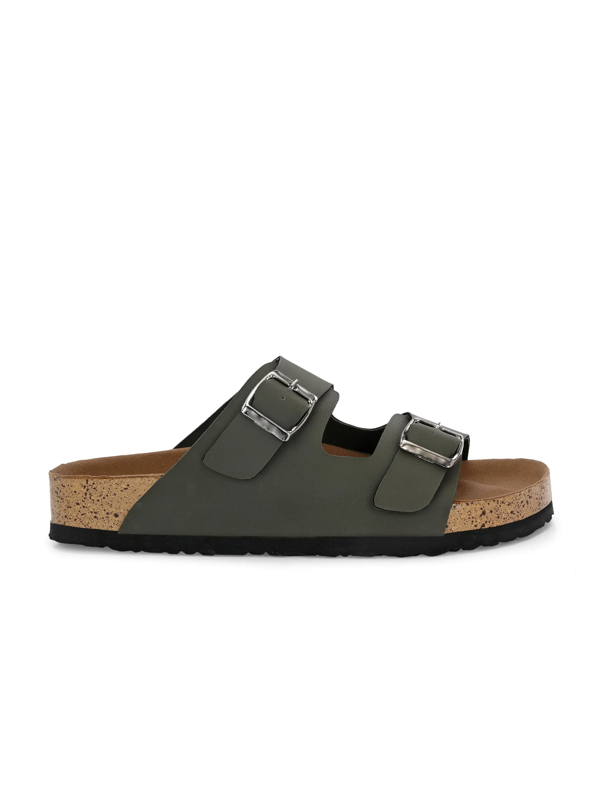 Luxurious Camel Leather Double-Strap Sandal For Women