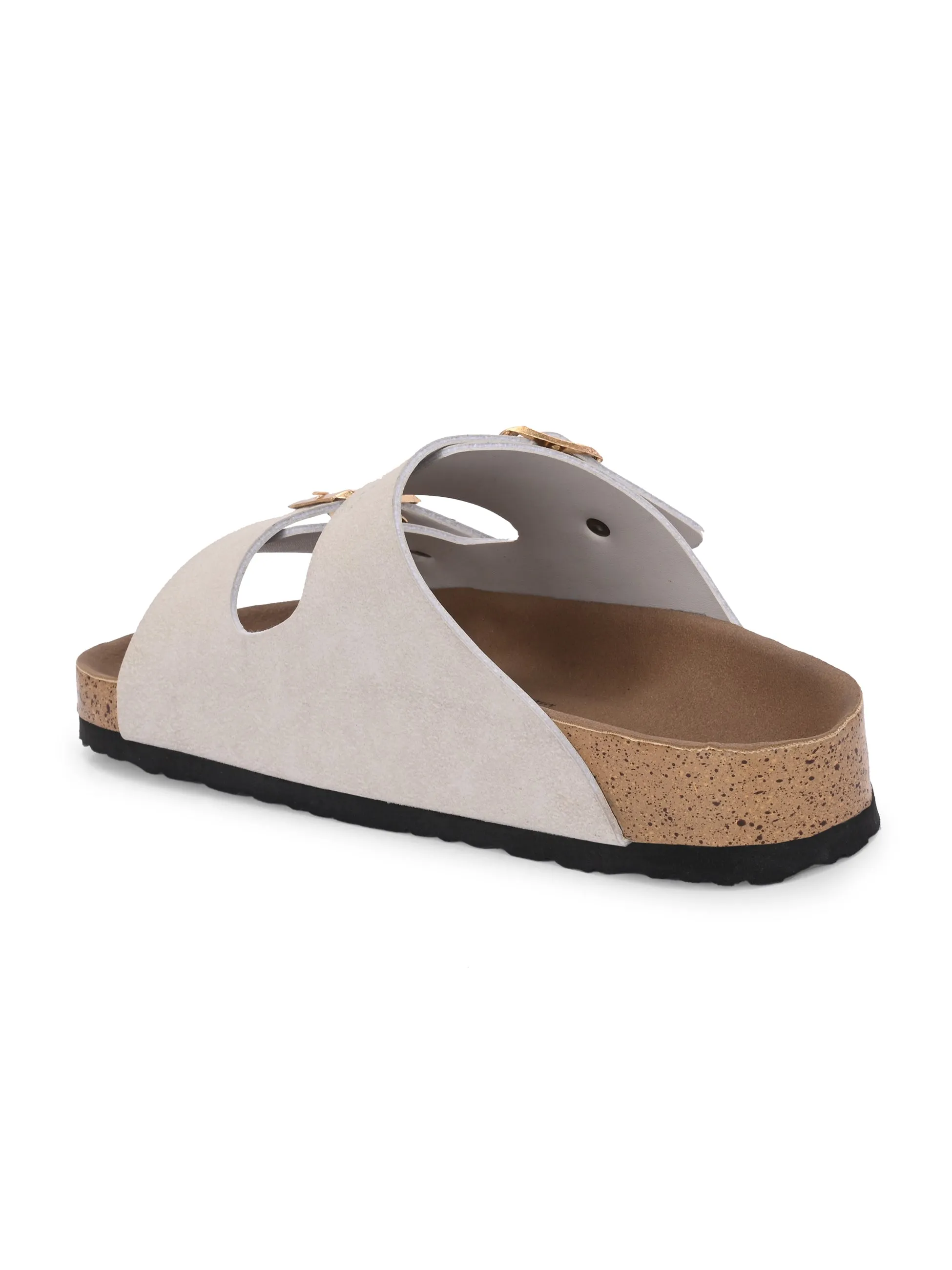Luxurious Camel Leather Double-Strap Sandal For Women