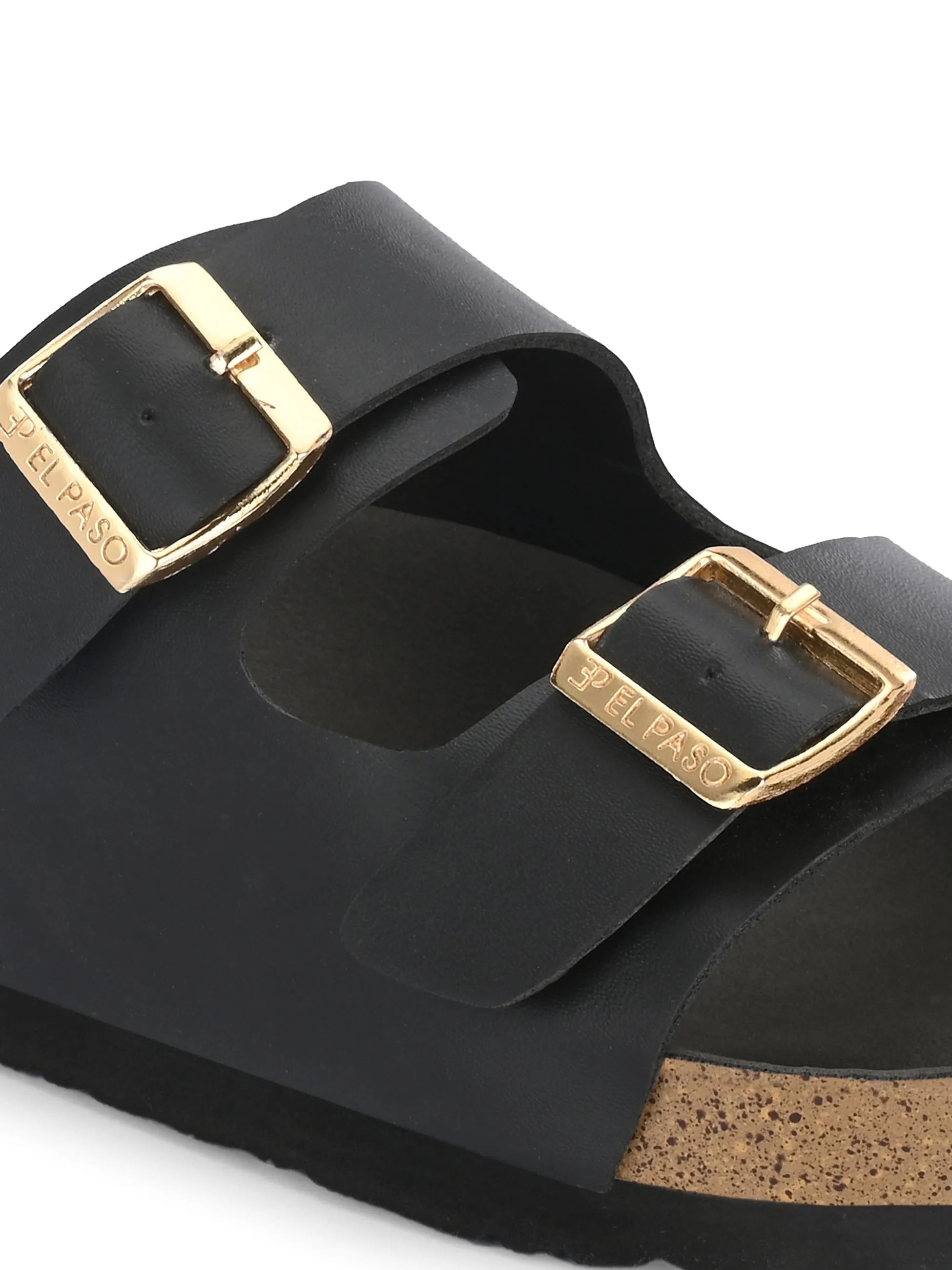 Luxurious Camel Leather Double-Strap Sandal For Women