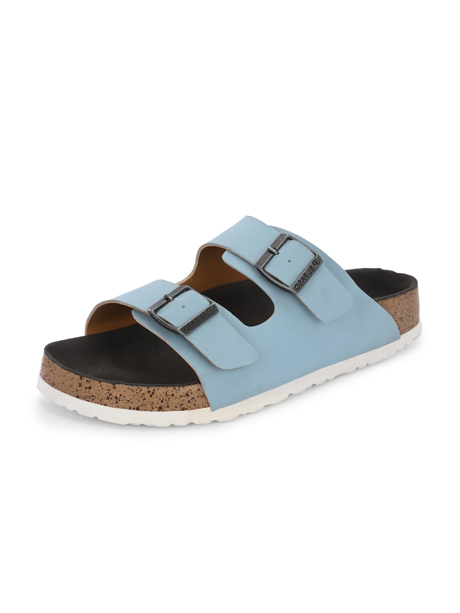 Luxurious Camel Leather Double-Strap Sandal For Women