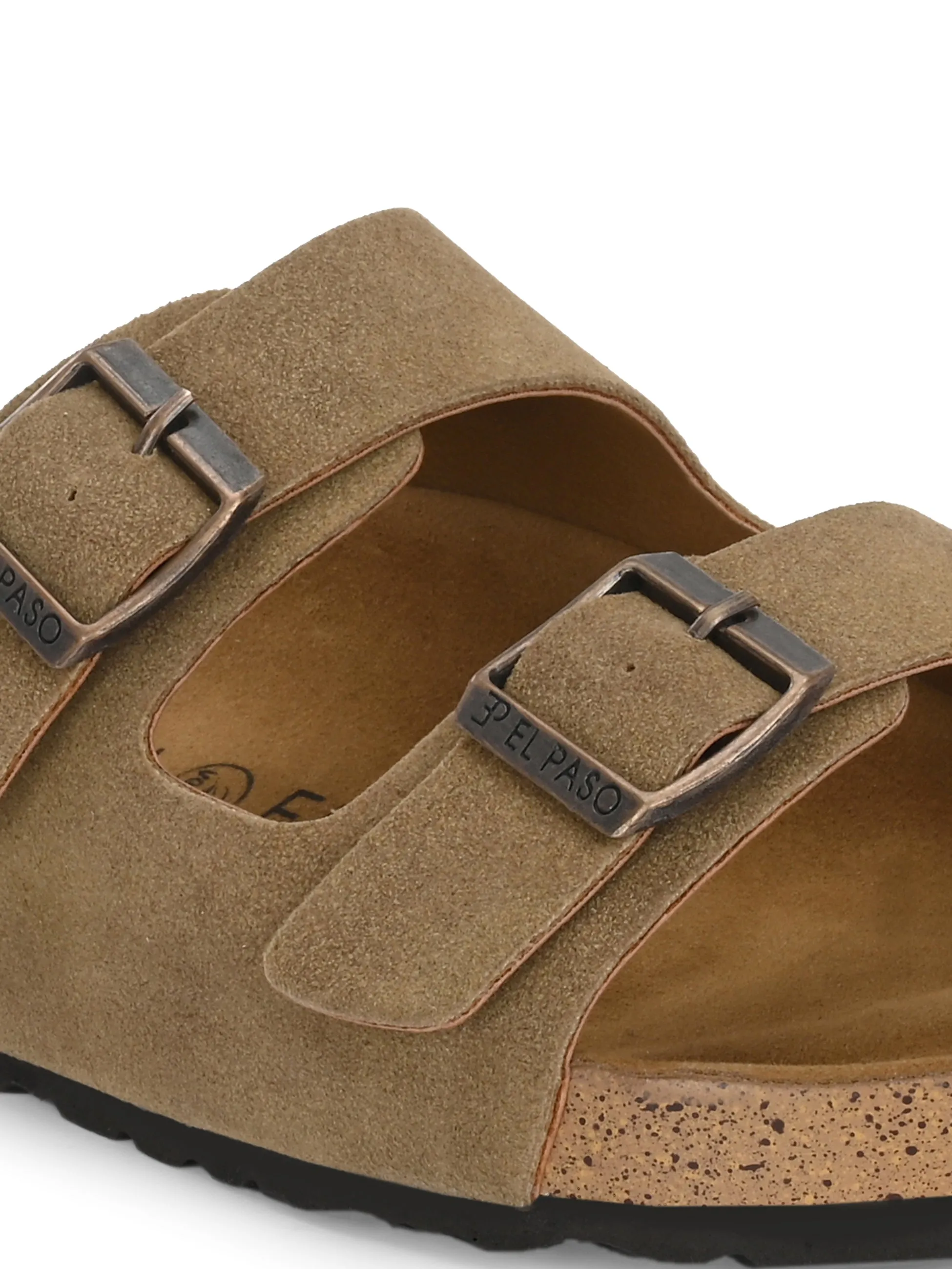 Luxurious Camel Leather Double-Strap Sandal For Women