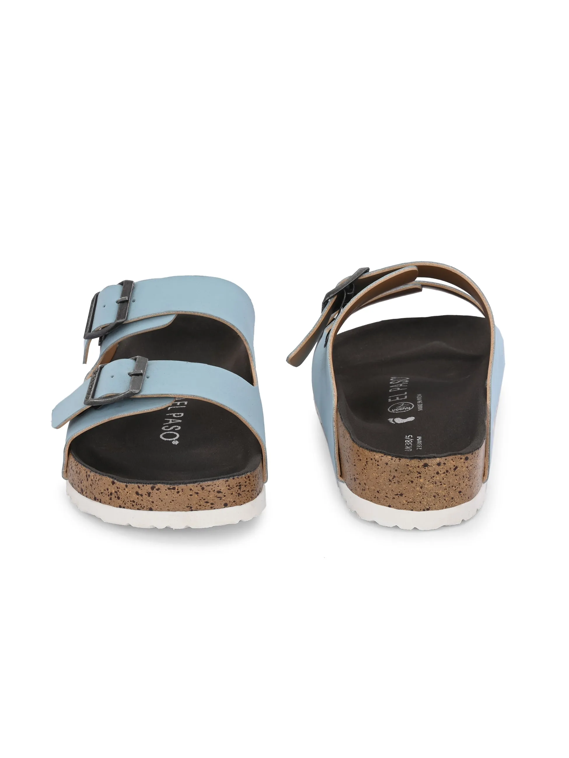 Luxurious Camel Leather Double-Strap Sandal For Women