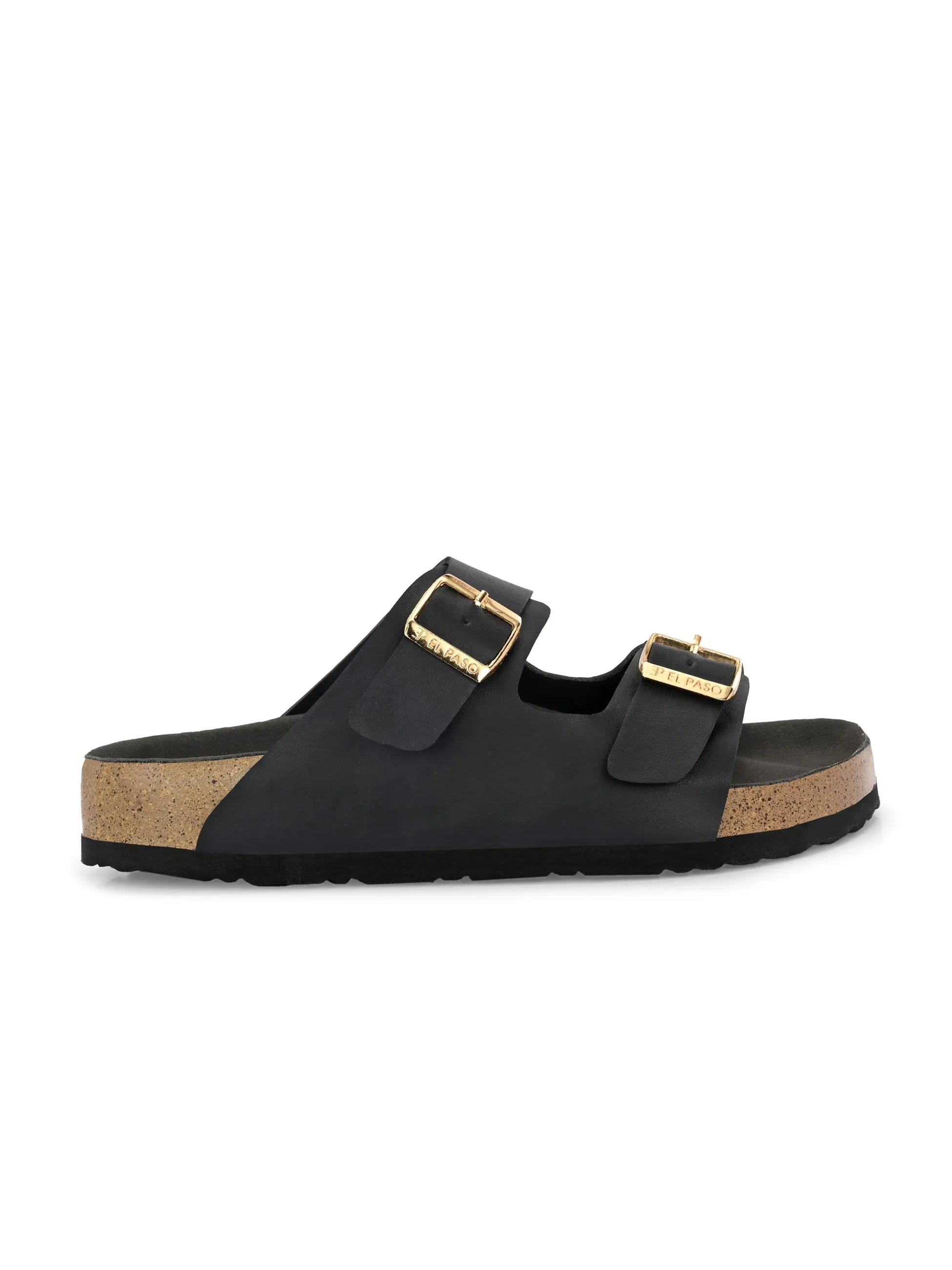 Luxurious Camel Leather Double-Strap Sandal For Women