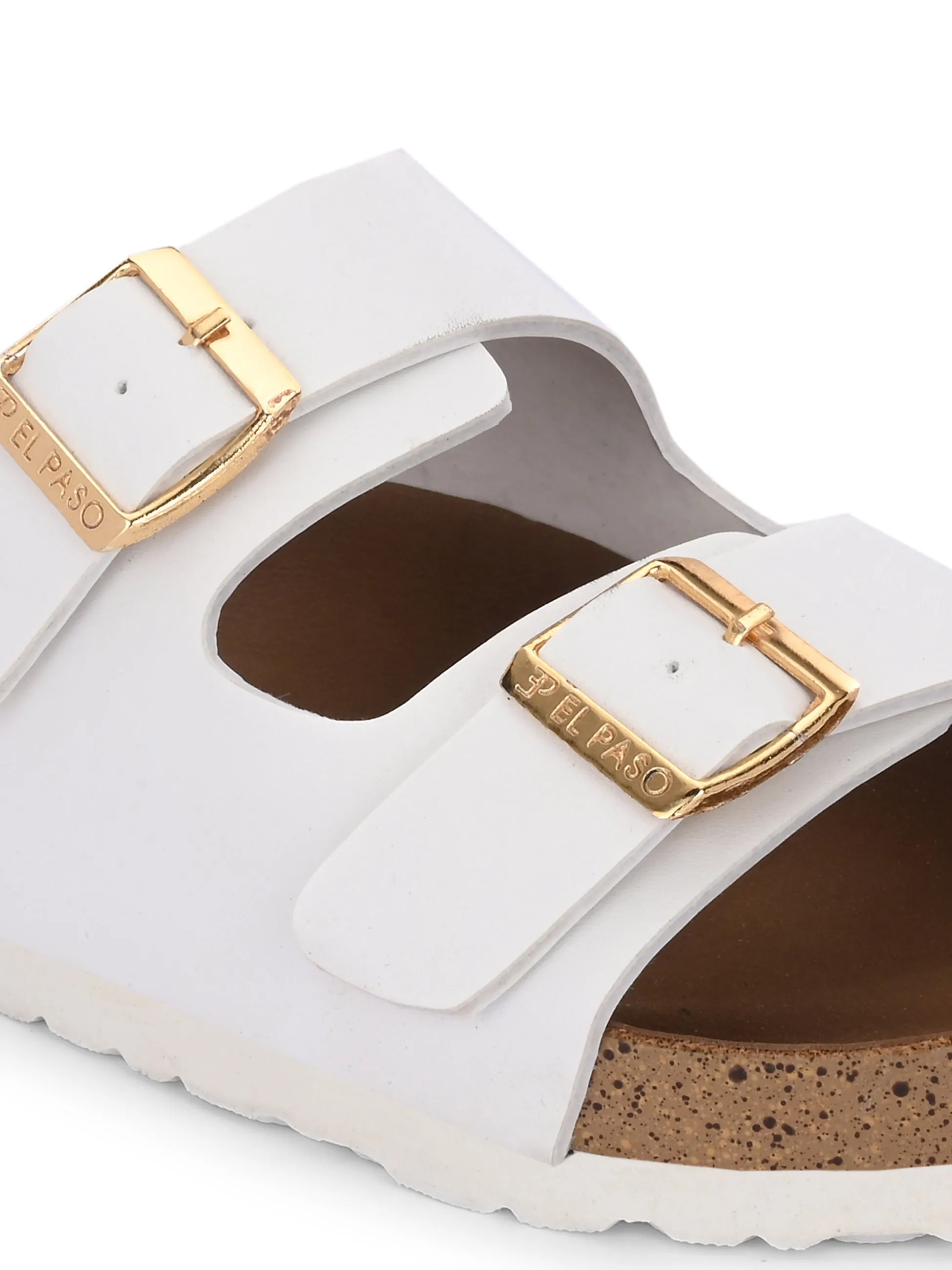 Luxurious Camel Leather Double-Strap Sandal For Women